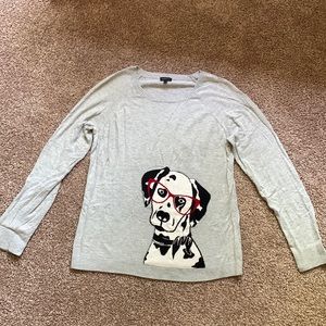 Talbots Dog with Glasses Sweater